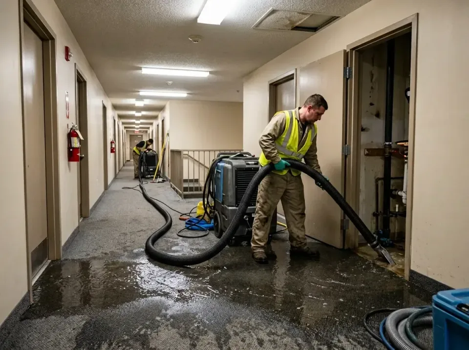 multi-unit-apartment-hallway-f-005 — frequently asked questions, Emergency Burst Pipe Water Extraction & Removal in Briarcli…